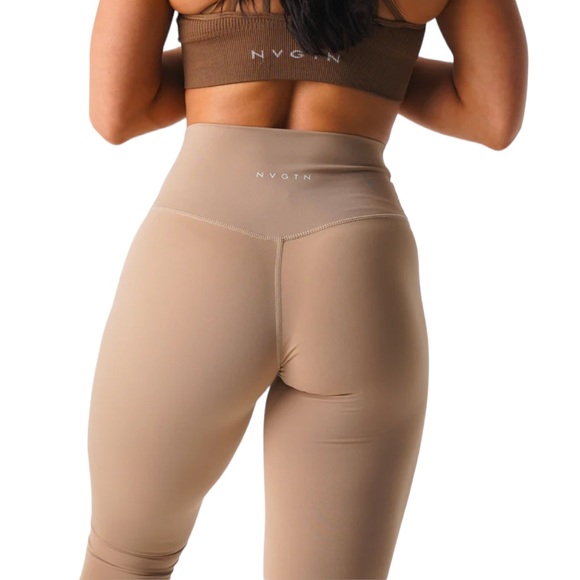 NVGTN | Pants u0026 Jumpsuits | Nvgtn Tan Latte Signature 2 Highwaist Gym  Workout Leggings | Poshmark